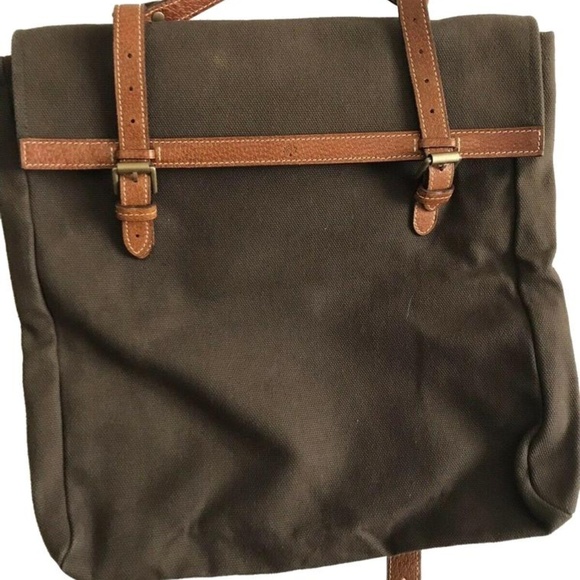 Mulberry Unisex Brown Canvas Messenger Bag - Picture 1 of 8